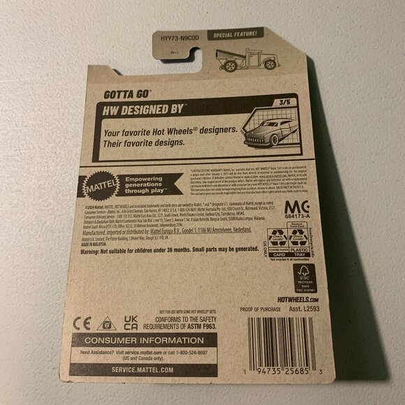 $7 or 3/$10-Hot Wheels HW Designed By Gotta Go NIB - Picture 2 of 2